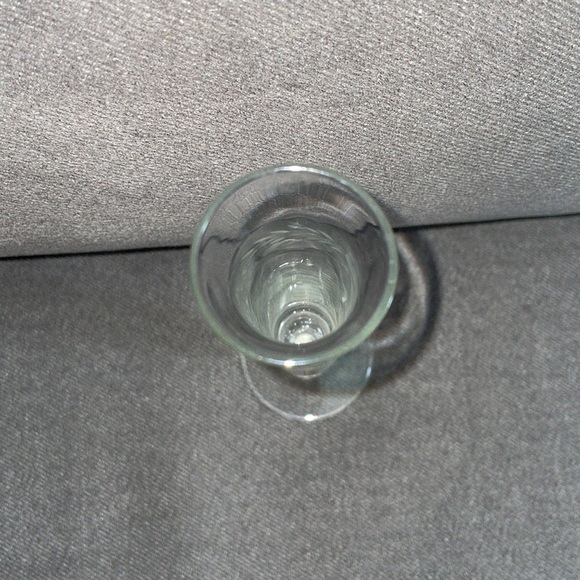 Vintage National Potteries Etched Glass footed Bud Vase. - Picture 4 of 5